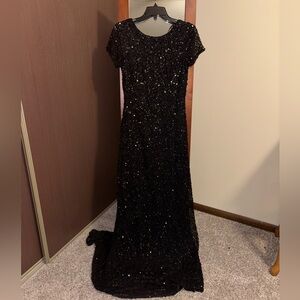 Adriana Papell Black Dequin Gown
Size 8